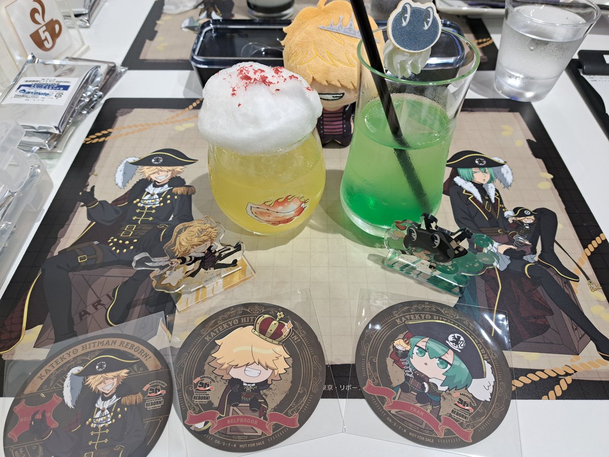 GohanTsubasa's tweet photo. リボーン×アニメイトカフェ三回目ー！後半戦一回目！
等身コースターは、残念ながら雲雀来ず…。
次は絶対ゲットしてやるー！

#家庭教師ヒットマンリボーン
#アニメイトカフェ https://t.co/F3JMzxgzkE