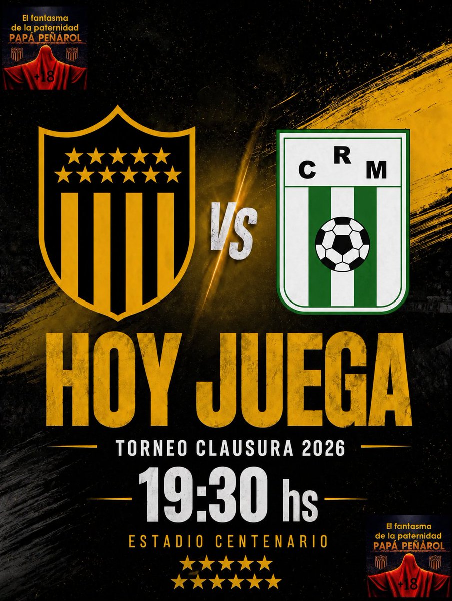 ElFantasma1891's tweet photo. PEÑAROL vs Racing
Estadio Centenario
Torneo Clausura
Hoy Domingo 4/10 
19:30 horas

#peñarol #elfantasmadelapaternidad1891 #carbonero #manya #clausura https://t.co/bDcLJLOxue