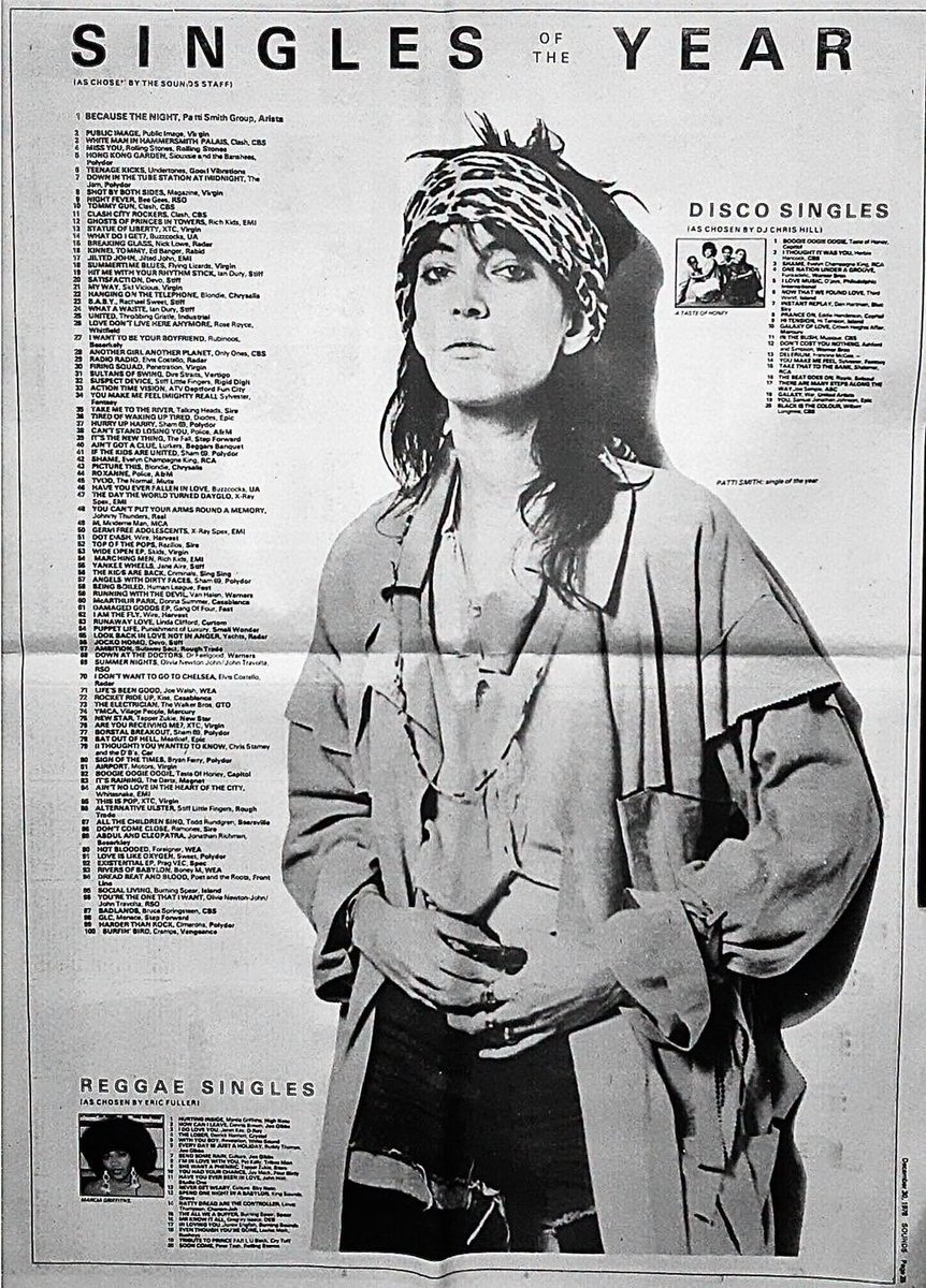 kezwilliams13's tweet photo. Sounds Magazine’s singles of 1978… https://t.co/6dj7ydf2sN