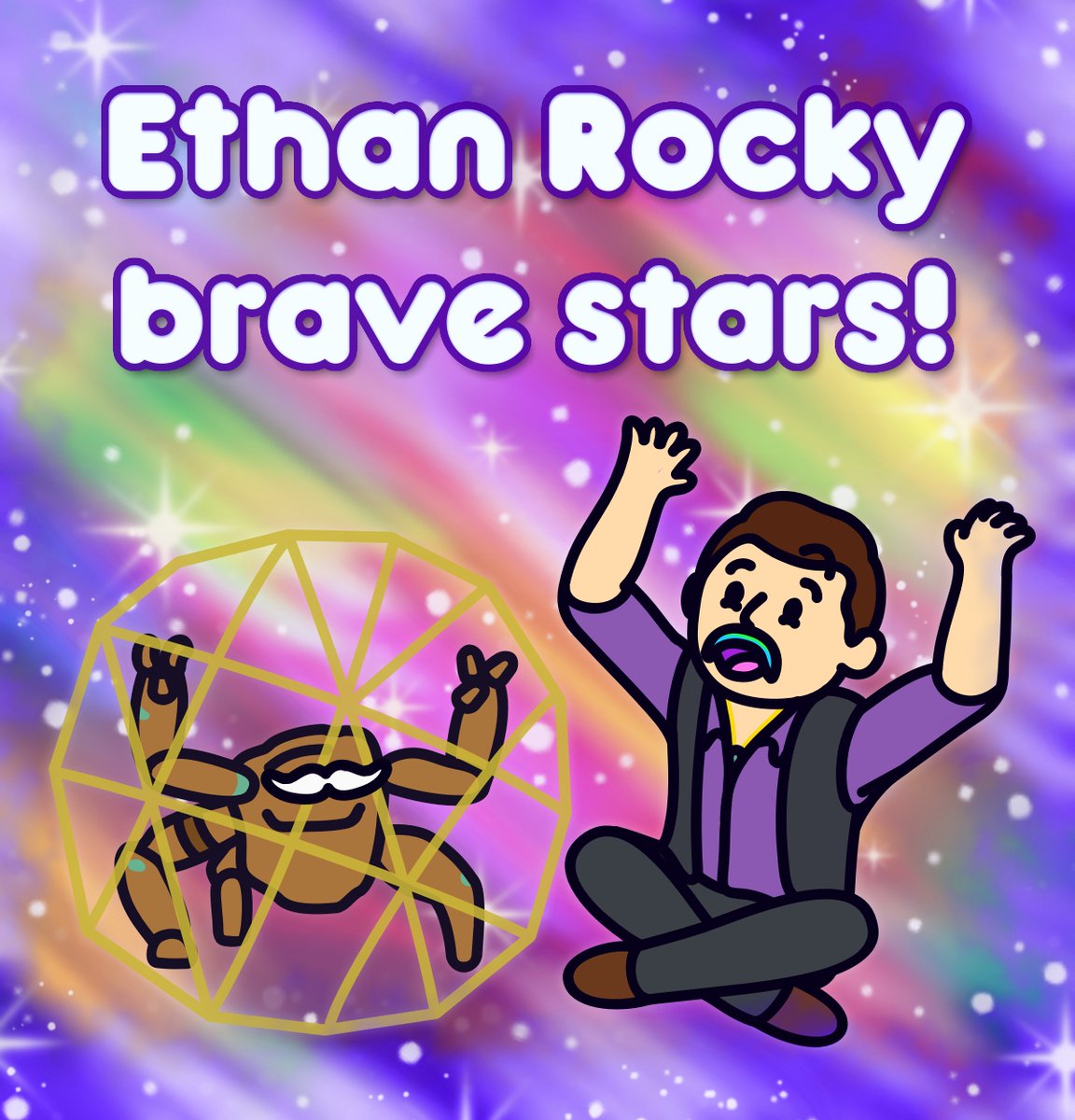 TheDogtor's tweet photo. Also, an art gift for @superscree! Project Hail Mary crossed over with Ethan! 🌌💜 #DechartGames https://t.co/t4HhgZGf1F