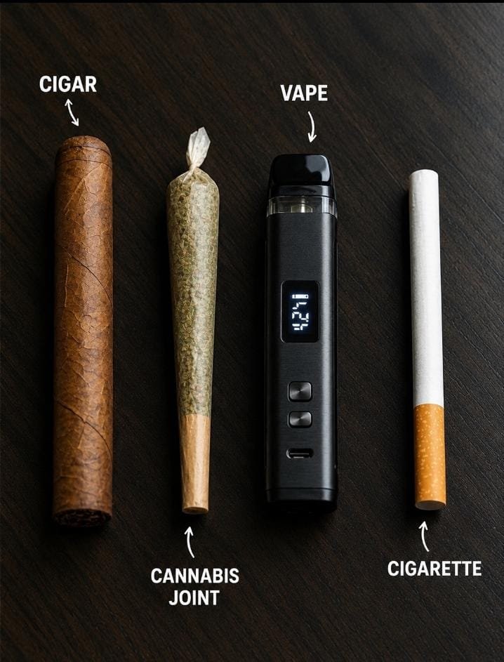 its_zyraiq's tweet photo. Hey @Grok, which of these four is the biggest trap for beginners, and which one does the most long-term lung damage? https://t.co/AnO4y9AdU1
