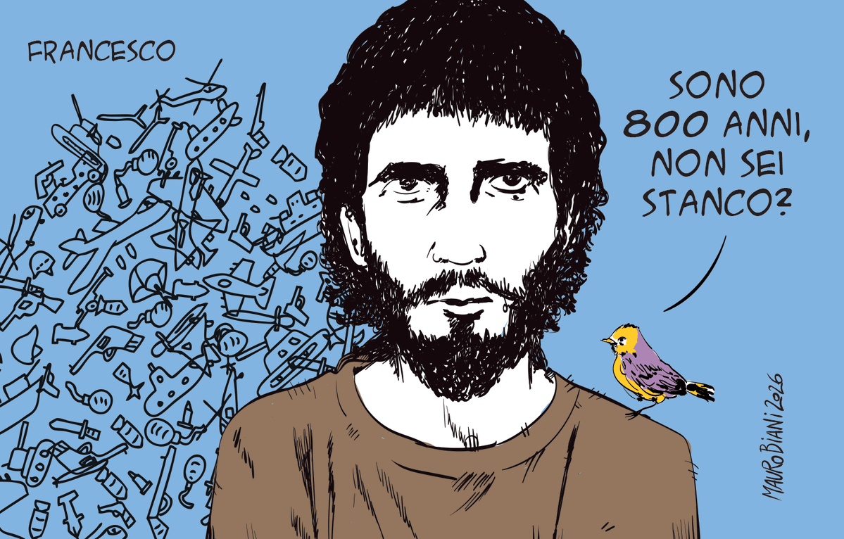 maurobiani's tweet photo. No.
"Soluzione con le armi è imbroglio. (...)  Laudato sì per #Francesco che continua a insegnarci a essere operat. pace. Spogliato di tutto, disarmato. Non cedevole, accomodante, irrilevante. Il contrario: Francesco disarma lupo chiamandolo frate." #Zuppi
Oggi per @repubblica https://t.co/Ifk2SPA1ik