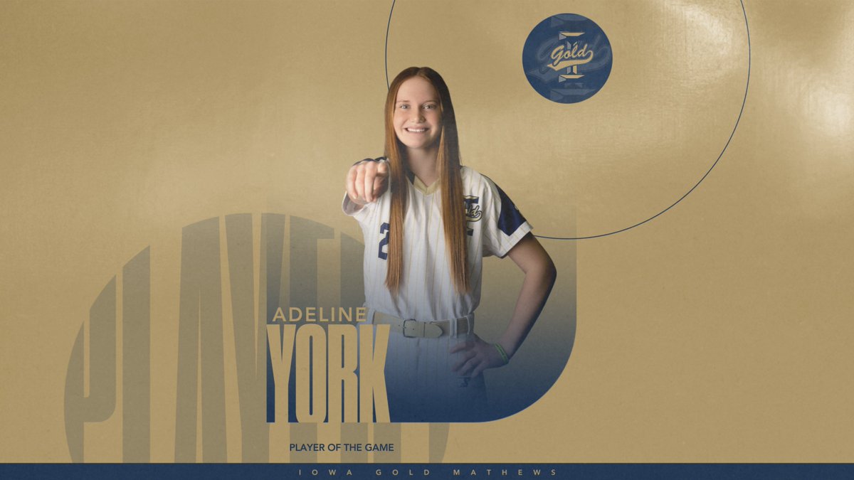 BlitzIowa's tweet photo. Player of the Game vs Black Dragons, Adeline York. Addy went 3 for 4 with 2 runs and 3 RBI!
#gogold #iowagold #iablitz #pog https://t.co/WobgaoZIds