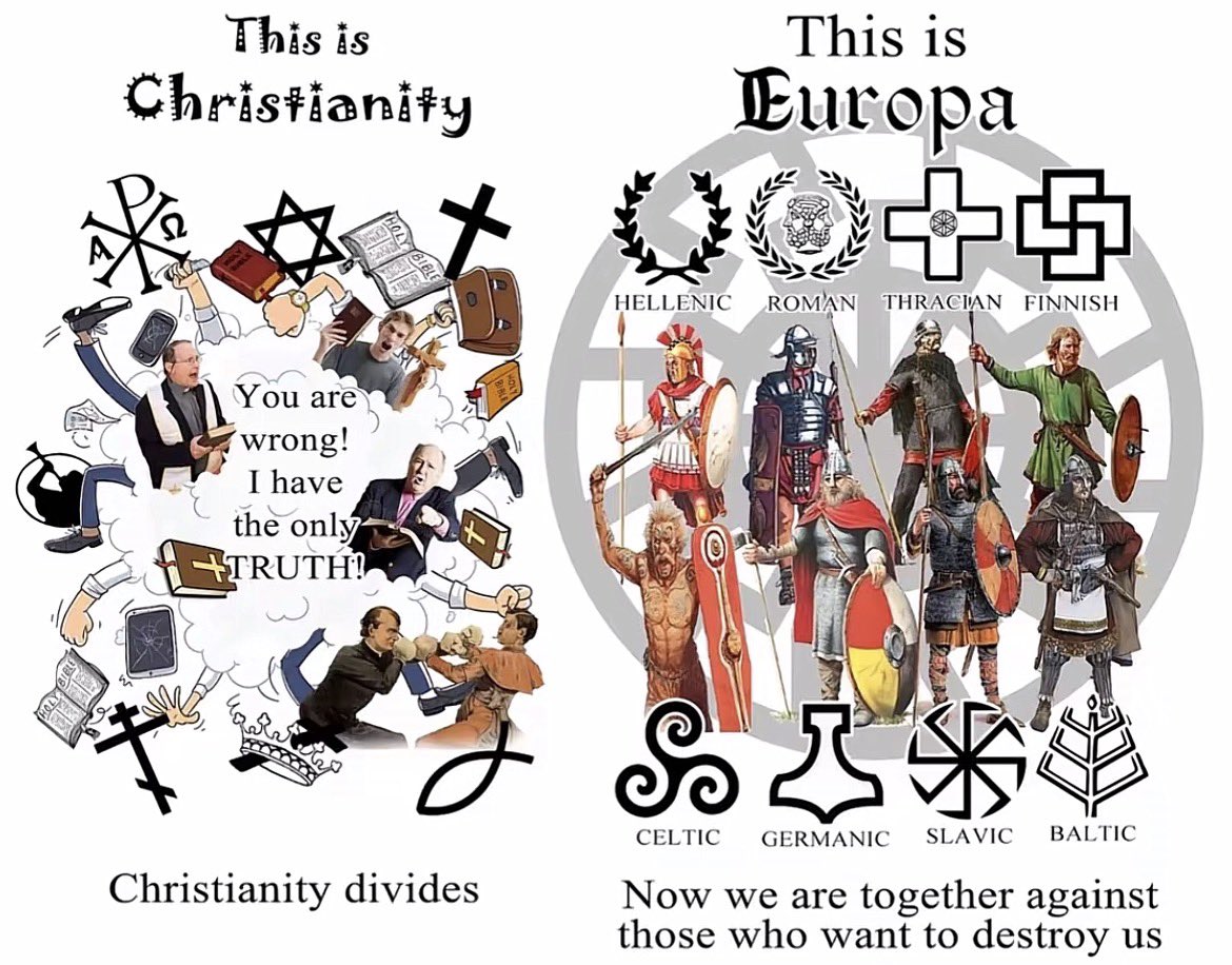 CensuredROW's tweet photo. Europa necesita abrazar de nuevo nuestra matriz, unir a los pueblos europeos y construir un ente de trascendencia nunca antes visto. Debemos crear un sincretismo entre nuestras religiones nativas que nos permita hacer llegar a un imperio galáctico. https://t.co/yCmhsSIjsi