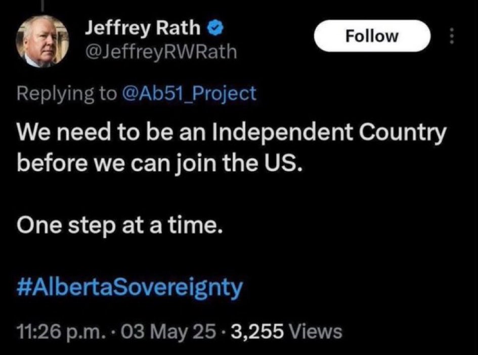 anniedufour99's tweet photo. Jeffrey Rath, leader des séparatistes albertains:
"Paul St-Pierre Plamondon et mois sommes devenus bons amis. Nous avons partagé un souper de 4 heures au restaurant de l’Hôtel Palliser.”
" Nous nous coordonnons"
M.Plamondon, répondez -nous,  jusqu'où va votre collaboration avec les séparatistes de l'Alberta, qui sont de mèches avec l'administration Trump ?
Vous devez répondre!
#cdnpoli #polqc  #Qc2026