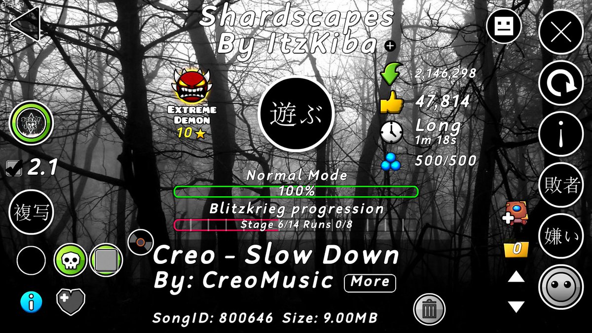 5gabrielt's tweet photo. [NEW HARDEST &amp; JUMP FROM SAKUPEN HELL] Shardscapes 100% 
vale monda este nivel

45,338 Atts+ (20K old) 
50 Horas

Worst Fails: 
80%, 84% x3, 81%, 88%

Best Runs: 
21-100%
40-100% 16 https://t.co/2HyOqx6RQK
