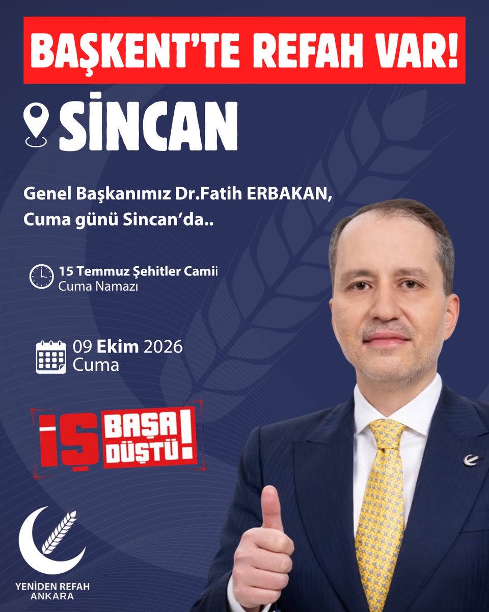 melihguuner's tweet photo. Bu Cuma Genel Başkanımız ile birlikte Sincan’dayız inşallah. https://t.co/joyGWv7htU