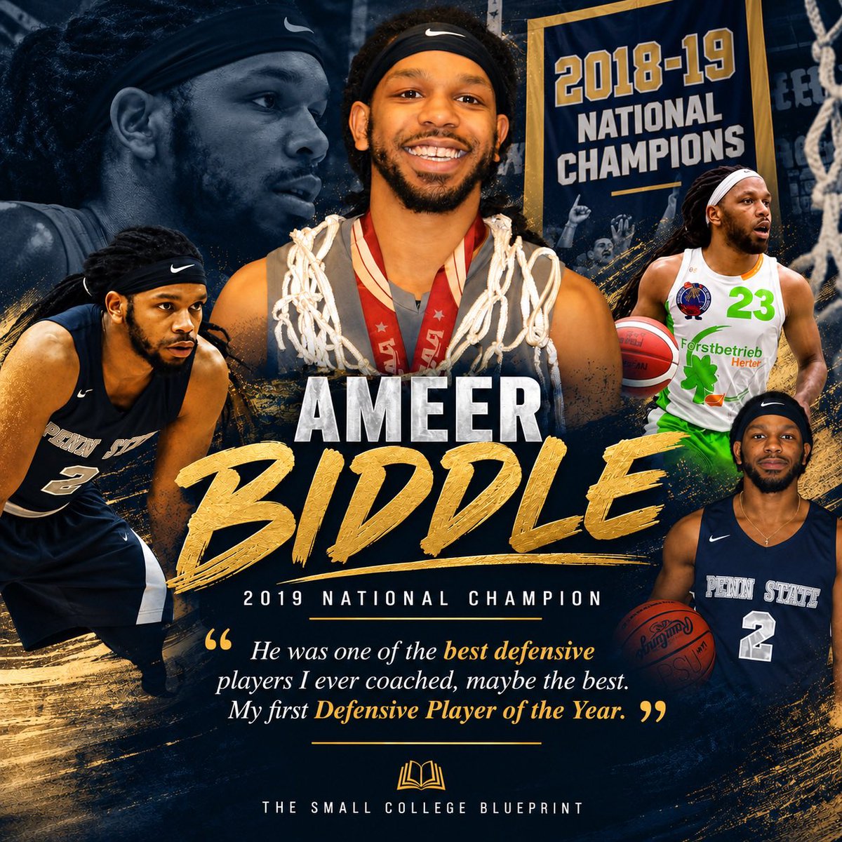 SmallCollegeBP's tweet photo. Ameer Biddle

🏆 2019 National Champion
🛡️ 2019 Defensive Player of the Year
⭐ 2019 All-American
🥇 2019 All-Conference
✈️ 5 Year Pro Overseas 

One of the best defensive players I ever coached - Maybe The Best

My First Ever Defensive Player of the Year https://t.co/k0BUO9ir7y