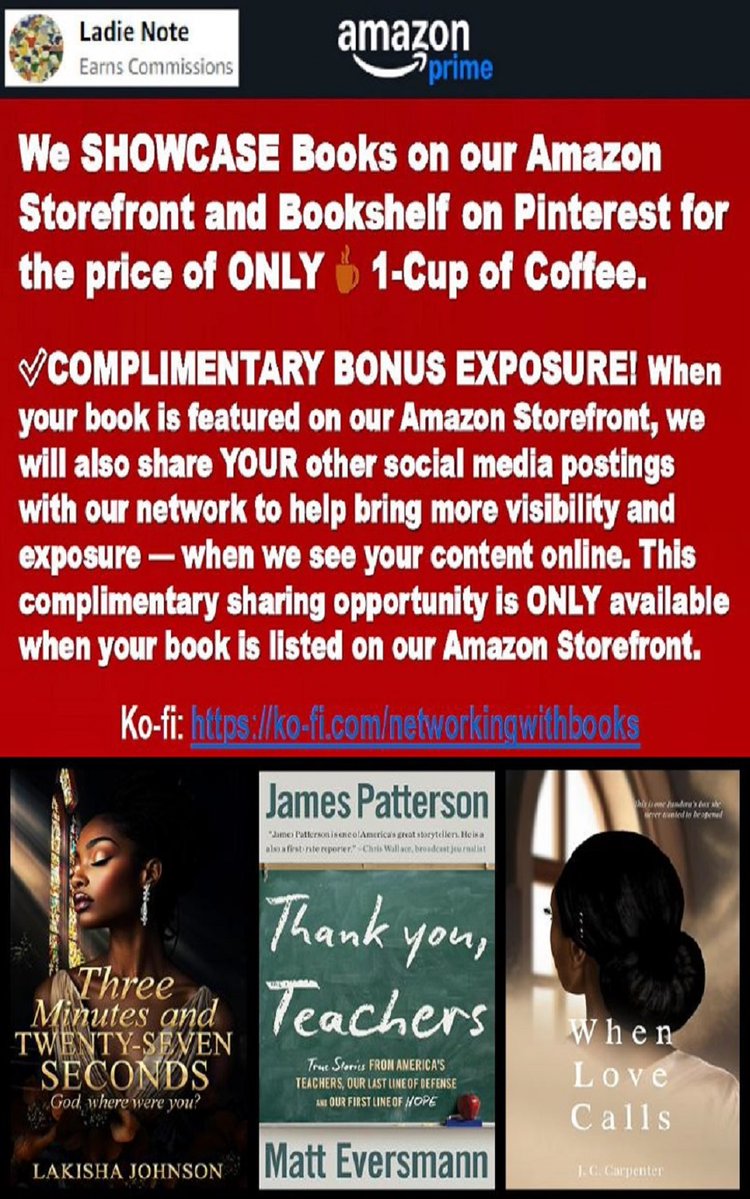 DBE_Community's tweet photo. We SHOWCASE Books on our Amazon Storefront for 1-Cup of Coffee.
Listen: https://t.co/phH2TJo7Ua
1-CUP OF COFFEE 
https://t.co/S1UlVVVOwH

@followers @highlight #Everyone #books #socialmedia #WritingCommunity #authorscommunity #writerslift #BookTwitter 
#writersoftwitter #Blogs https://t.co/21BO3s14hl