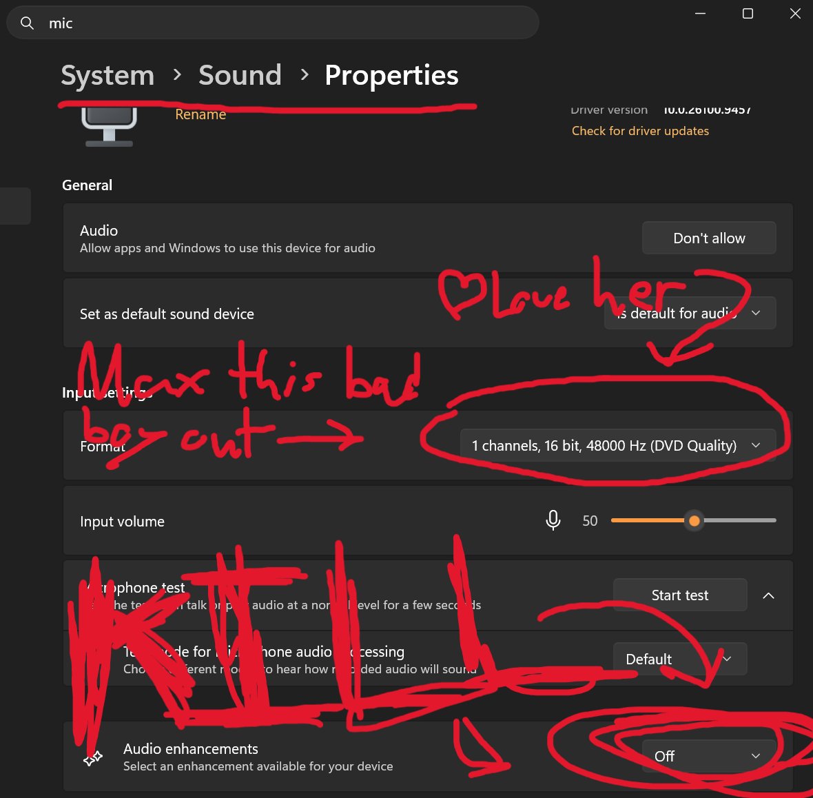 TTMunstur's tweet photo. @gnukeith plrease dont call us that windows has a bunch of #gay audio enhancement settings that are defaulted to on in settings. that makes good mics sound bad. also make sure yor mic is set to the highest quality possible. #sendlove #audiophileNOTPEDOPHILE #theyareverydifferent https://t.co/dqCkSQHpYV
