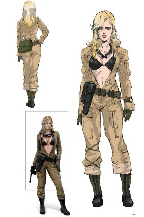 ShinkawaArt's tweet photo. concept art of EVA, for Metal Gear Solid 3: Snake Eater (2004). https://t.co/3M4LwFypTh