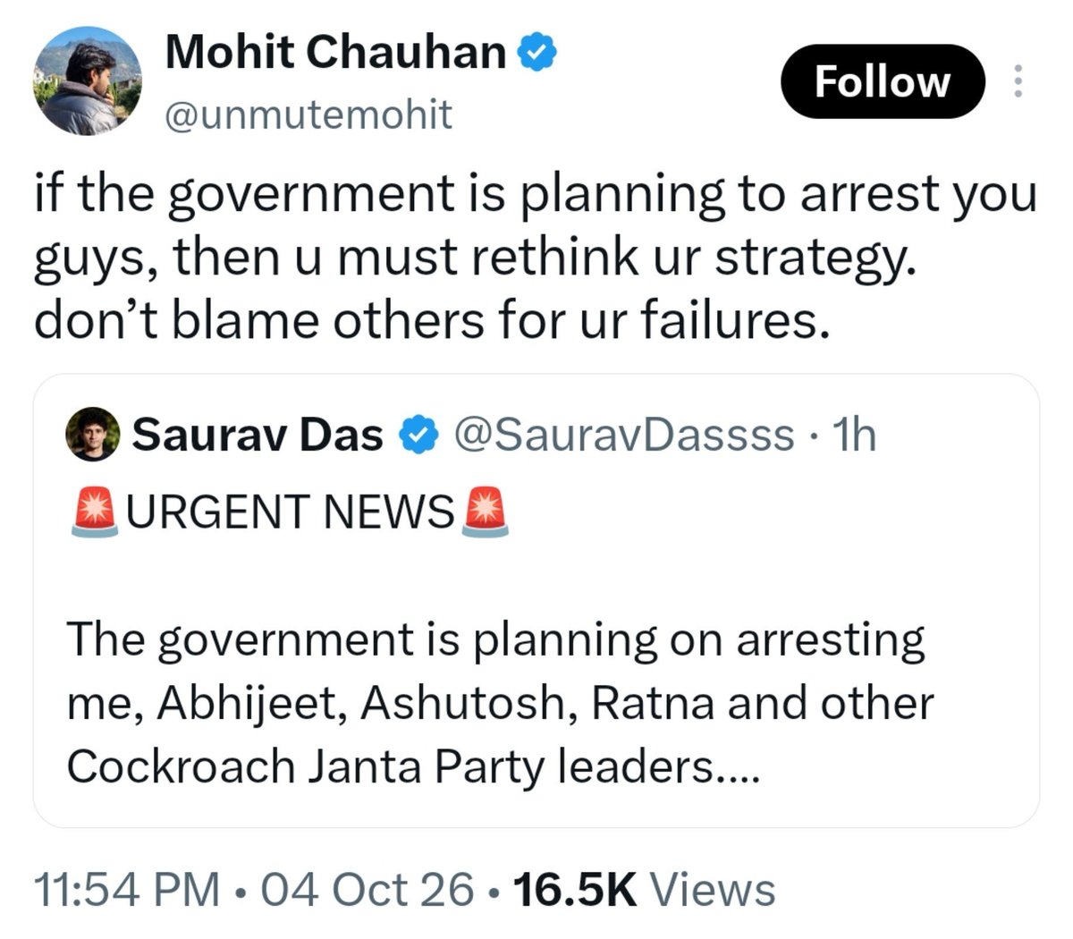 GhazalThakur's tweet photo. Lesson for @SauravDassss ... What goes around, comes around. 😄 https://t.co/zm7VQXoO8p
