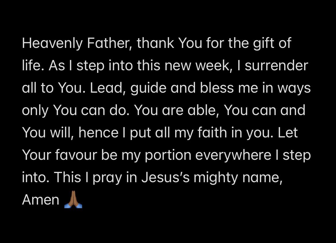 MYavhudi's tweet photo. Prayer for the new week 🙏🏾🙌🏽 https://t.co/yuBtXM2k2w
