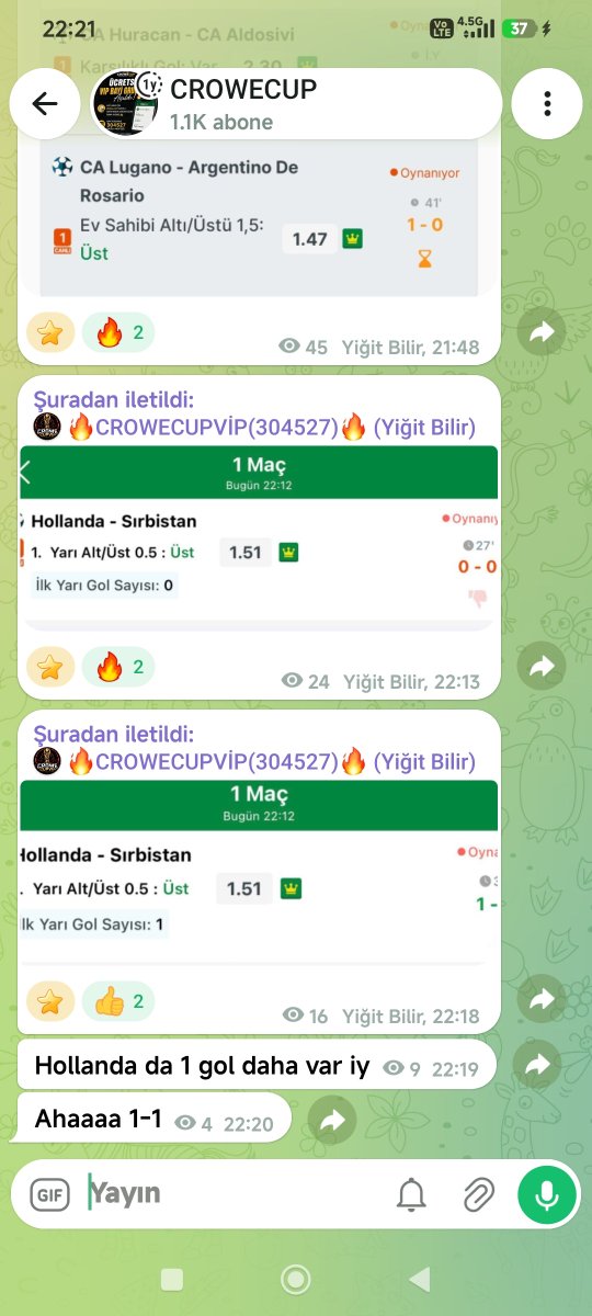 35KSP35's tweet photo. Telegram gelerek canlı bahisler den faydalanın https://t.co/0kQMaHw0sJ

#futbol #maçönü #iddaatüyoları #gününanalizi https://t.co/scngMnjvL6