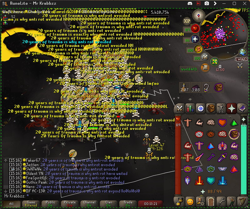 RoTNewsNetwork's tweet photo. WORLD WAR: ROT IS STILL GOING ON! WORLD 470 DEEP WILDERNESS!

OVER A THOUSAND IN ATTENDANCE! TREMENDOUS SUCCESS! 

THANK YOU EVERYONE FOR COMING TO OUR BIRTHDAY PARTY! TWENTY YEARS OF REIGN OF TERROR! 🥳 https://t.co/lgc4Z9PLRS