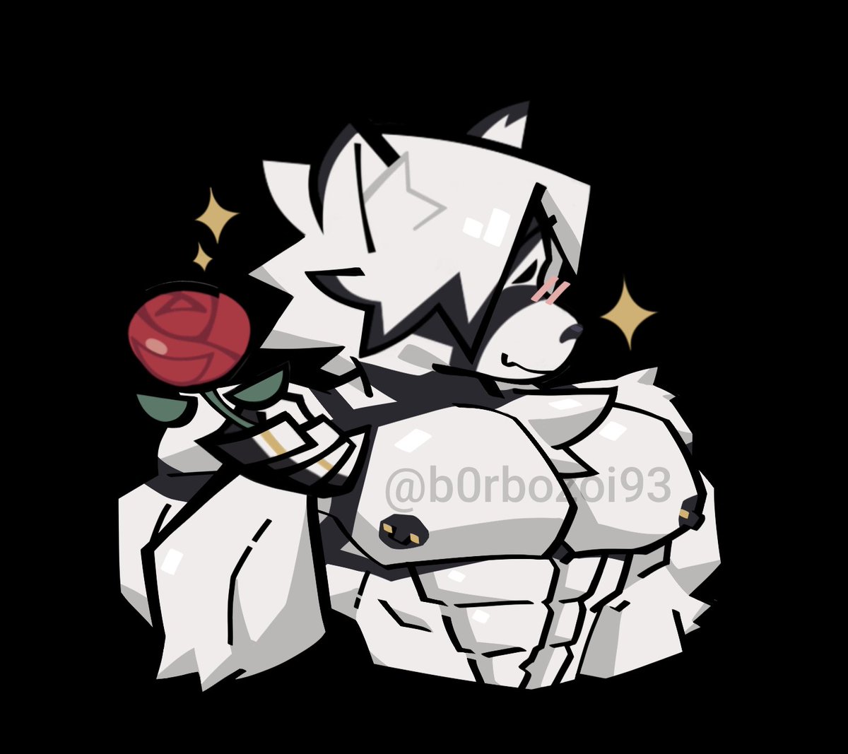 b0rbozoi93's tweet photo. [STICKER RELEASE]

Happy birthday #lycaon haha.
(Barely made it in tíme)

Alt with a different nipple color and piercing
#bara #furry #furryart https://t.co/8hLkmsgti7