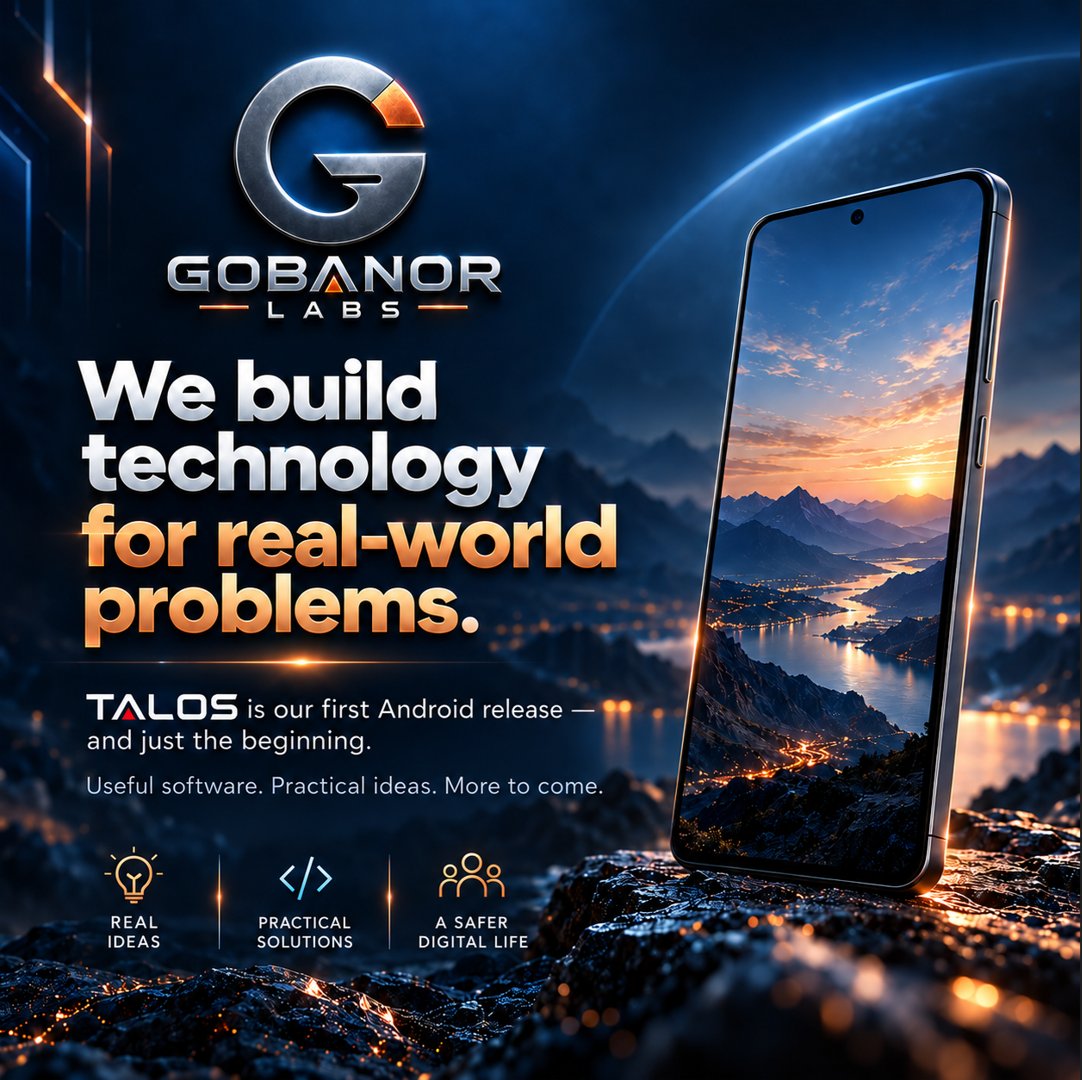 GobanorLabs's tweet photo. ⚡ Building useful technology for real-world needs.
TALOS is our first Android release — and just the beginning.
More ideas. More software. More to come.
#GobanorLabs #Android #Software #Apps https://t.co/q0gPA7F0ON