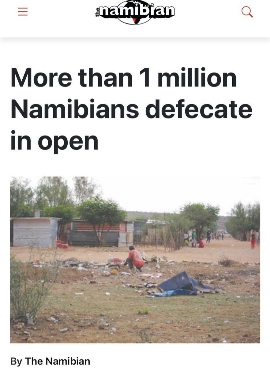 SandileMakeba's tweet photo. At least 36% of Namibia's black households literally don't have toilets. https://t.co/Aq4p3kAB5k