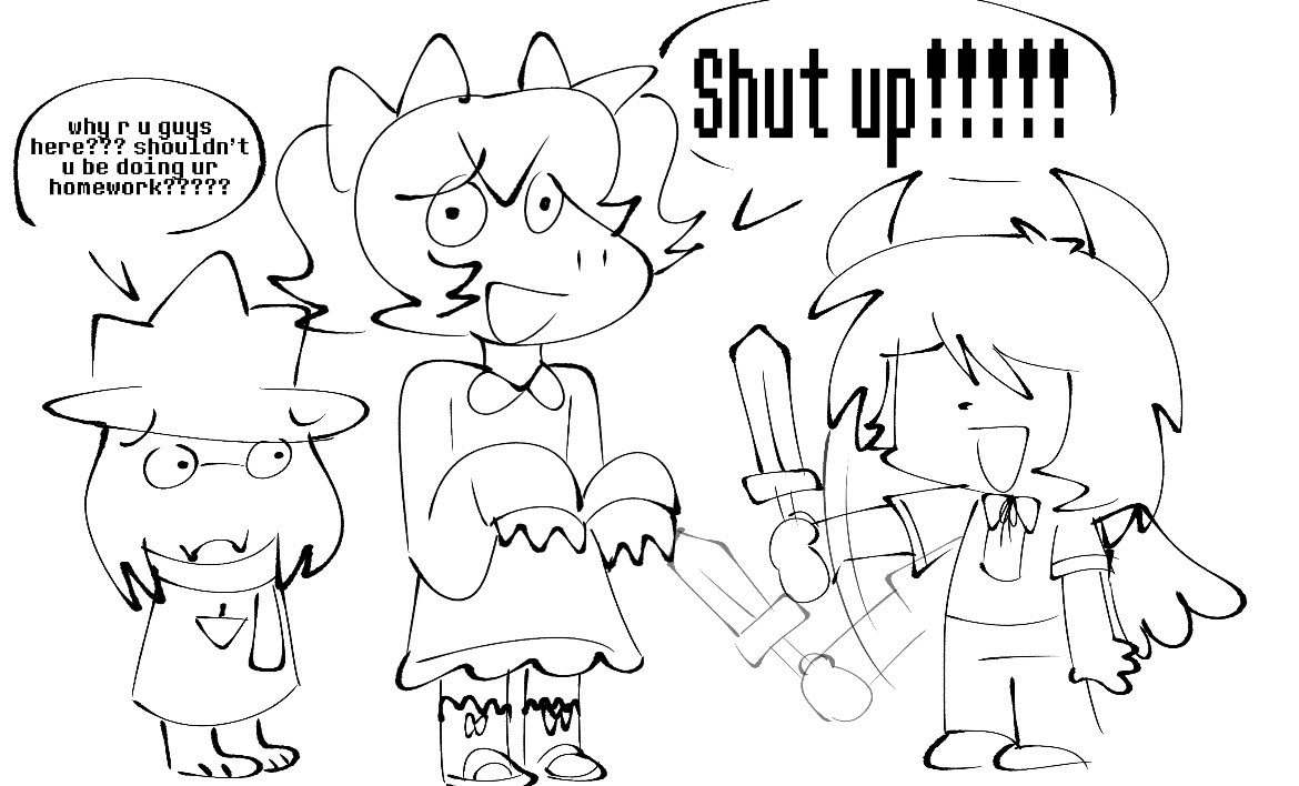 fishcakez08's tweet photo. AUtober Day 4: [Primary/High/etc] School

#deltarune #utdr https://t.co/XSznf4Aoni