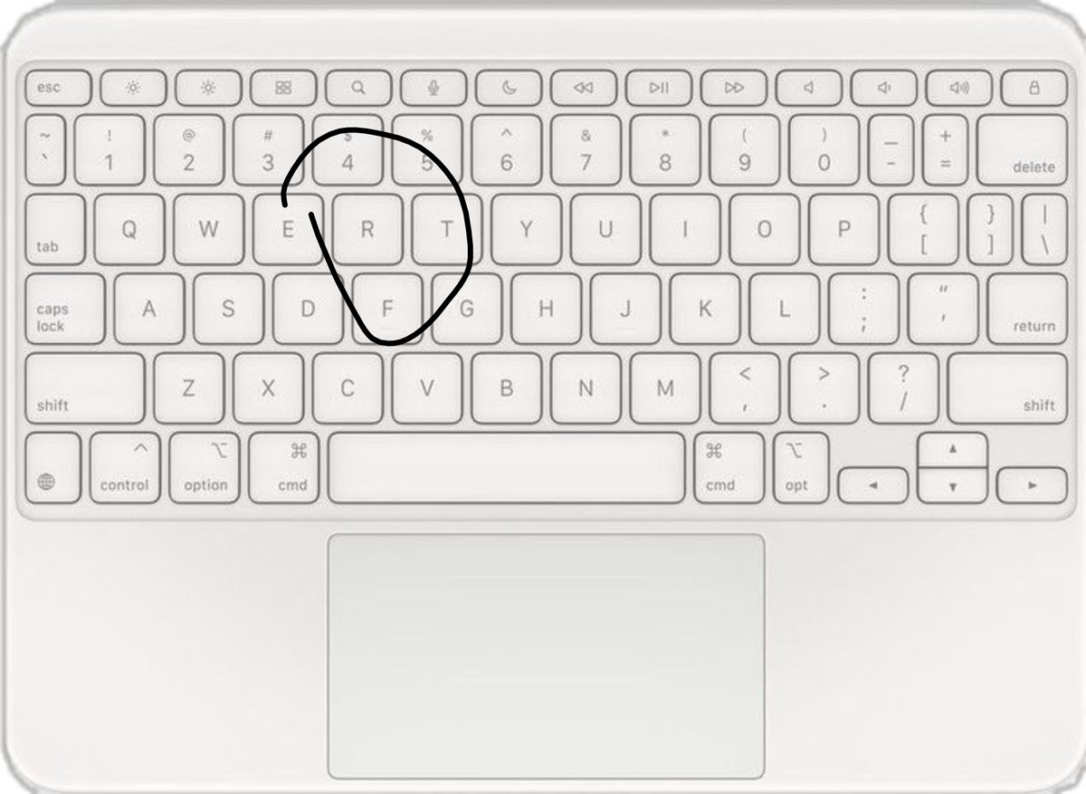 THEAbyssalduo's tweet photo. This is what a laptop keyboard looks like, the keys are very flat. Parrot probably clicked r instead of f. https://t.co/ffDMxxVH8d
