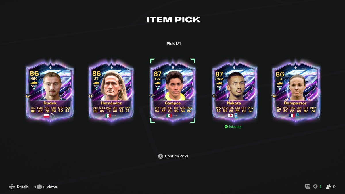 OniJosh_'s tweet photo. Gallery level 10 achieved and hero pick unlocked. Others might consider it a bad pick, Nakata is the only one I wanted! Japan team gains a new addition #SAMURAIBLUE #FriendzyPnP #FC27 https://t.co/QuB7eYhGjg
