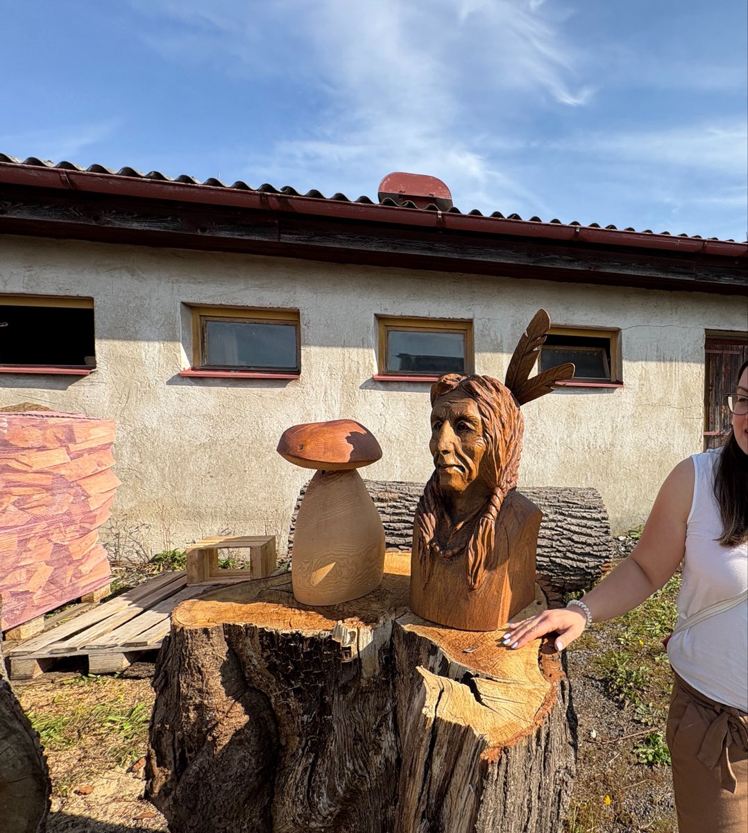 MudraJiri's tweet photo. Člověk se musí životu smát. Vyřezáváte labutě z jablek a sovičky z ředkviček, až vám cvakne: co zkusit něco, co do zítřka nezvadne? 😁
Dnes jsem potkal člověka, který od ovoce přešel k velkým dřevěným sochám. A umí je nádherně.

#pelhrimovsko https://t.co/ZjciAjBktF