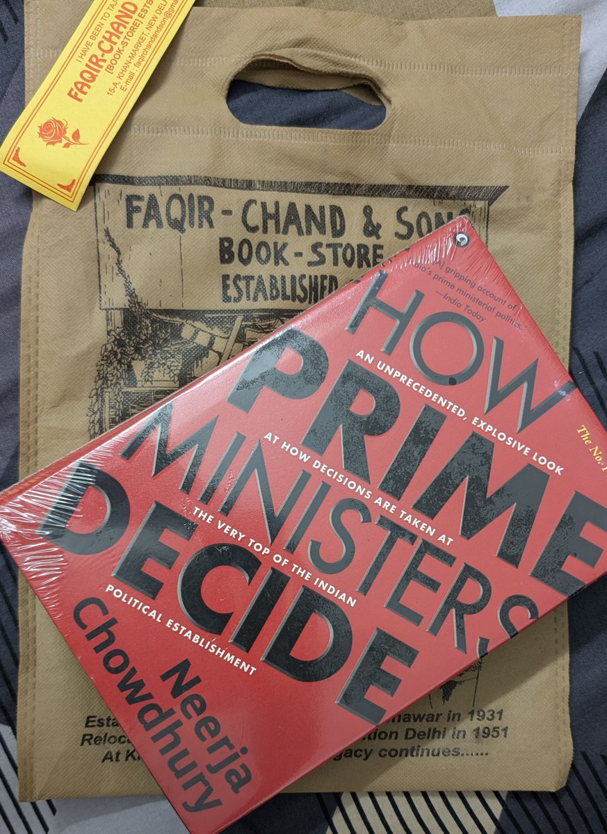 J4INENDRA's tweet photo. @readswithravi How Prime Minister's Decide by @neerjachowdhury https://t.co/g9IfJMF0rd