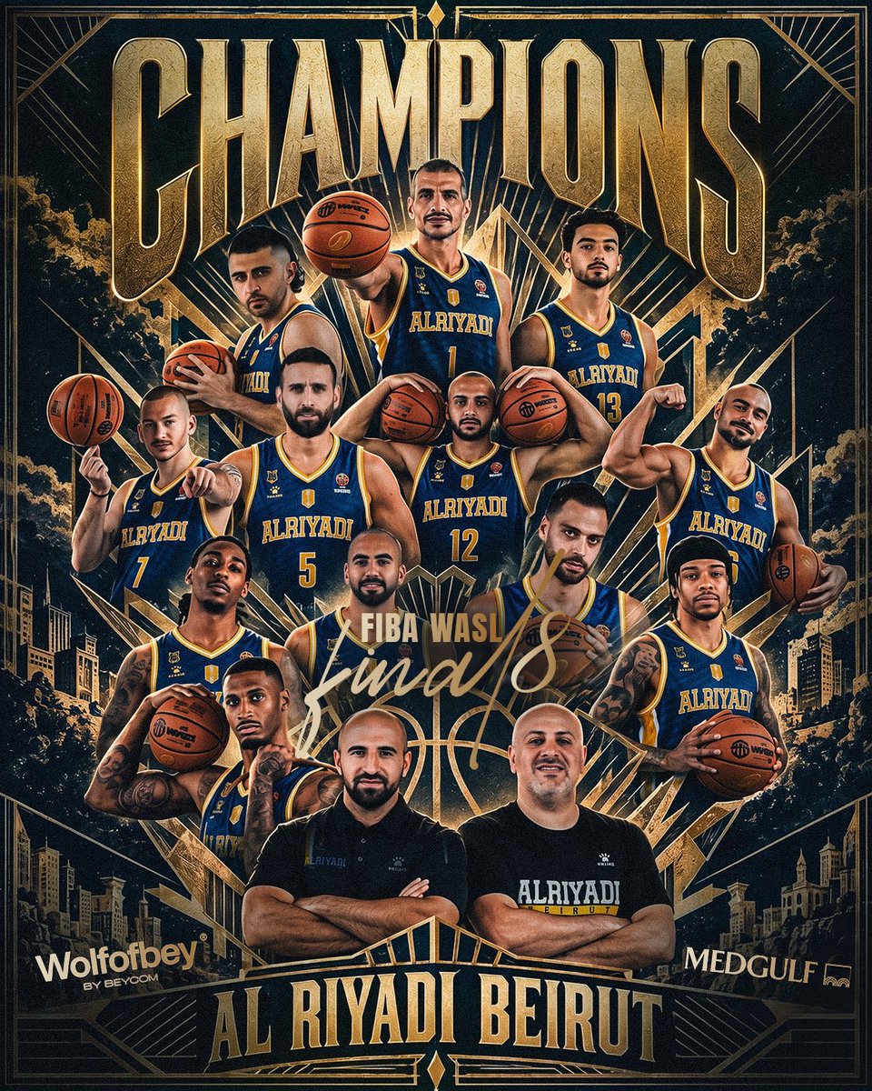 AlRiyadiClub's tweet photo. Al Riyadi Beirut takes the FIBA WASL Final 8 Championship! The crown stays where it belongs ✨💛💙

#AlRiyadiClub #FIBAWASL https://t.co/z7b3EzaKMP