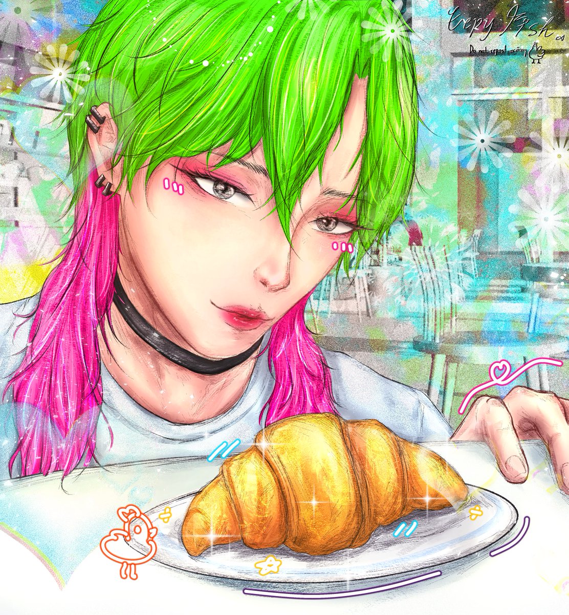 Eepyfish0000's tweet photo. Croissant🗣🗣 #oc https://t.co/uSz6gZ8G7k