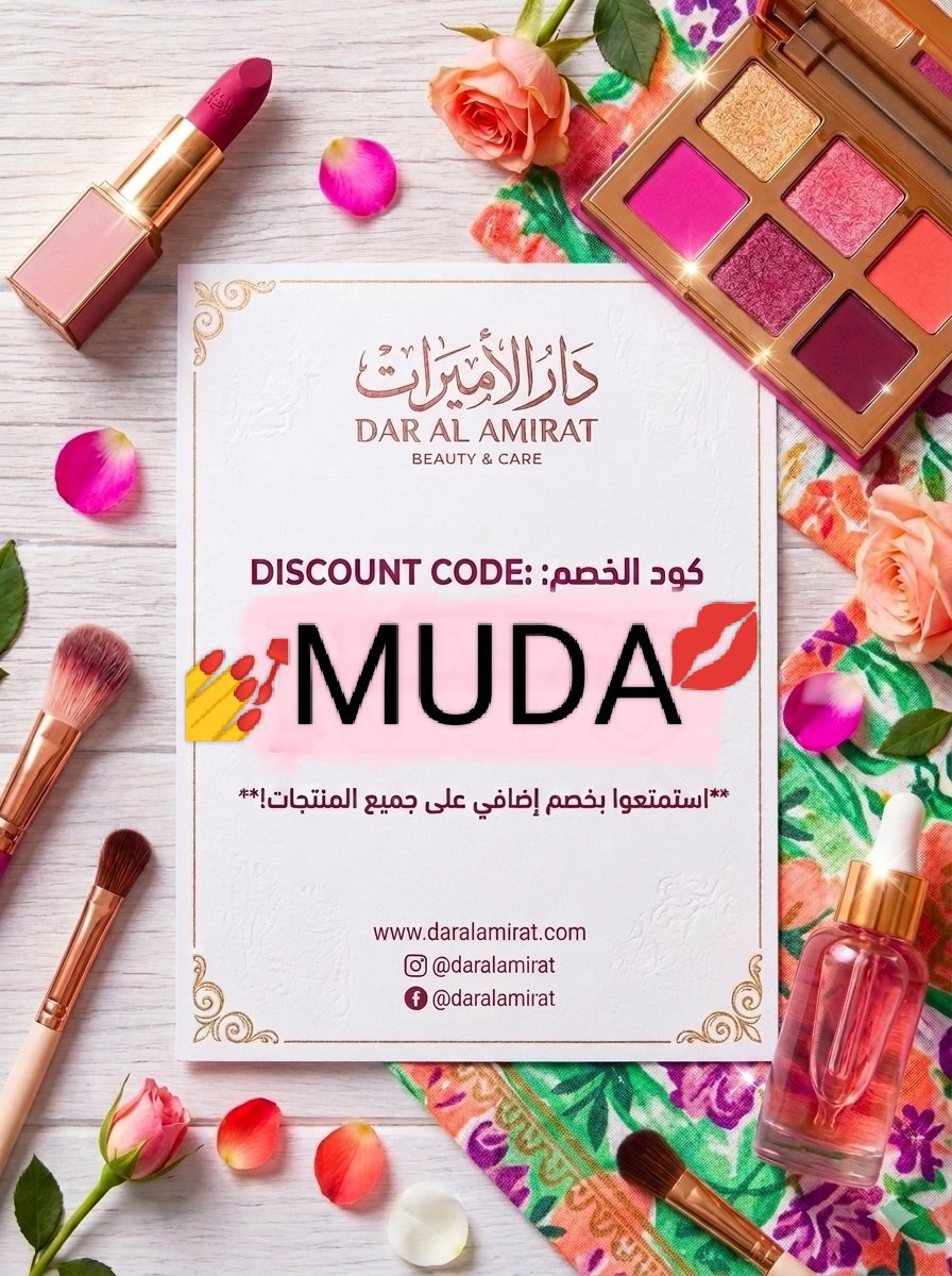 __7j0's tweet photo. احب جدا  تطبيق دارً الاميرات  كل شي عندهم 
اسعار حلوه وتوصيل سرييييييع🪄
عروض ومنتجات ولا اروع تجنن ثم تجنن 💋
كود دار الأميرات MUDA 
وهذا كوبـون كود خـصّم دار الاميرات ( MUDA ) https://t.co/mnq8I3MueT