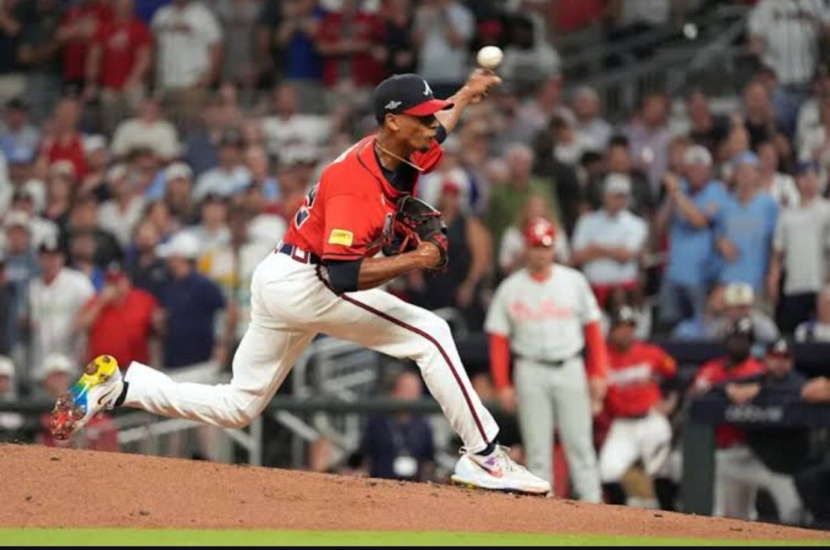 CasimiroMedia's tweet photo. Everyone Ray will play in game 2 today against the LA Dodgers Ray Kerr will start game 2. 

#kerrmode 

At 5pm 

Blake Snell will start for LA. 

#BravesCountry #LetItFly https://t.co/0UIbMEu39O