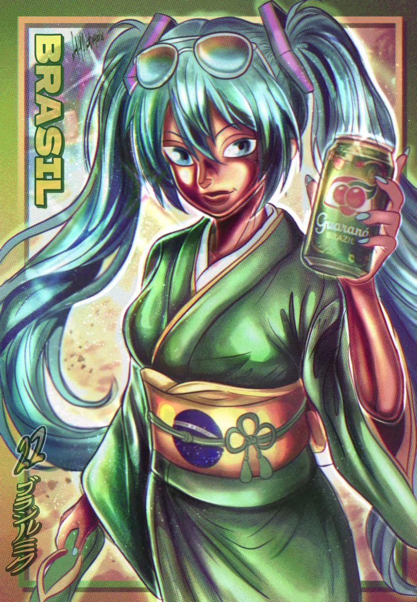 Lupeco98's tweet photo. Brazilian Miku (Kimono)
@ErinArtista
#fanart #digitalArt #Anime #Vocaloid #HatsuneMiku #BrazilianMiku #Kimono #Brasil22 #Brazil #Jpoo #PopSinger #BrazilianJimono #SplashArt #Music #Auriverde #MikuHatsune #DarkSkin #BlackWoman #着物 #ブラジル版初音ミク #ブラジルミク #初音ミク https://t.co/UA1UCX6iil