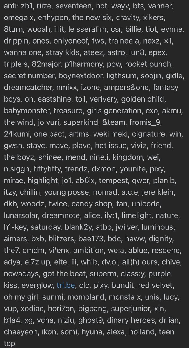 shawnie_red's tweet photo. This big ass anti list https://t.co/xEFJsFCfaO