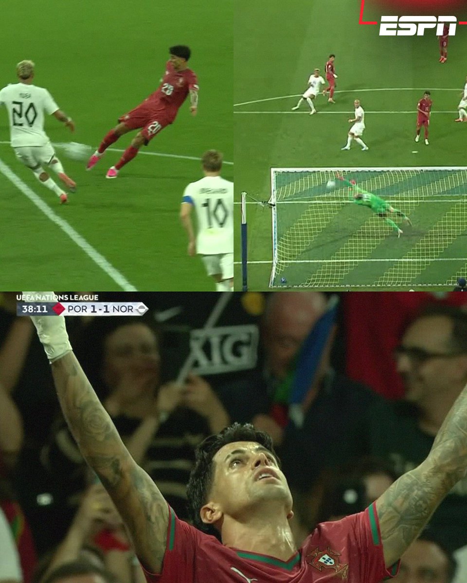 ESPNmx's tweet photo. JOAO CANCELO YA SOLO HACE GOLAZOS 💥

¡Derechazo tremendo para clavarla en el ángulo! 

¿Lo más raro? LA ASISTENCIA FUE CON LAS MANOS 😳 https://t.co/uL9hLG9TSq
