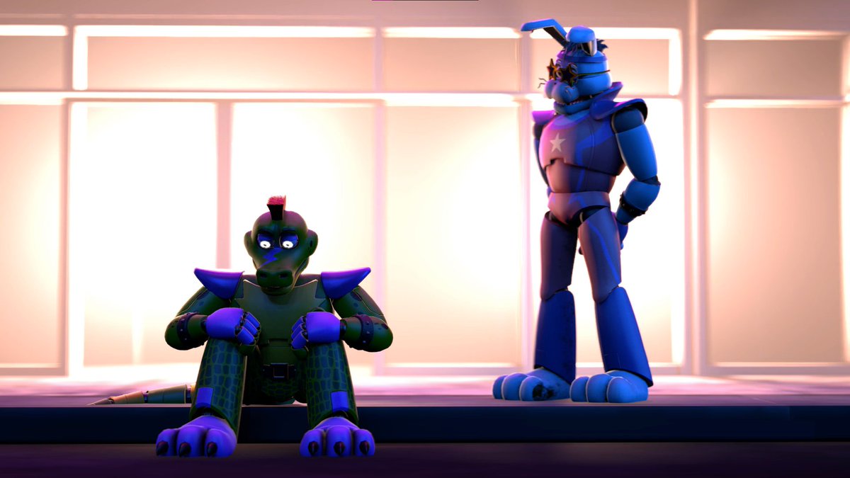 thepizzaplexyt's tweet photo. The Pizzaplex season finale this month #fnaf #securitybreach #glamrockbonnie #montgomerygator #thepizzaplex https://t.co/i1yRiuVb79