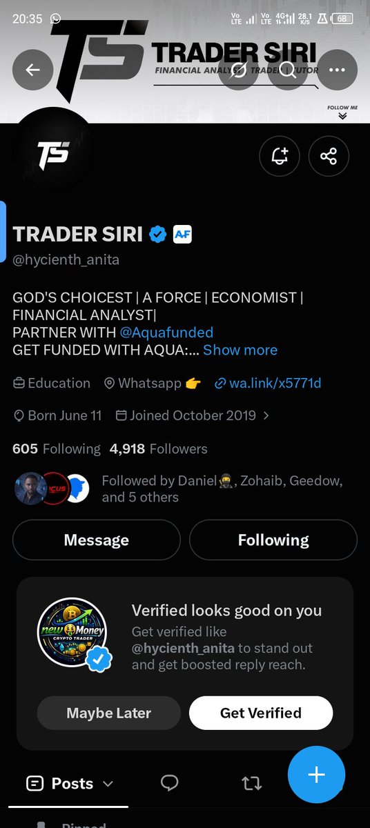 Newmoney010's tweet photo. @hirabjay @Danieltrades @berkayglife @EquityEdgeUK @hycienth_anita @starkhubz @LQD_Alchemist Another followed https://t.co/7VU5yShnHV