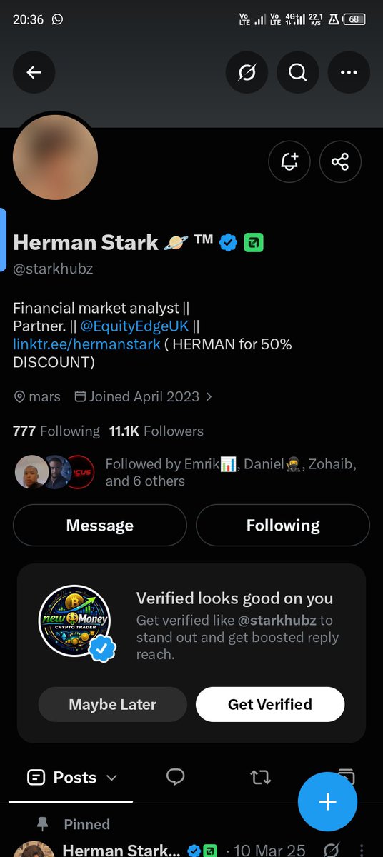 Newmoney010's tweet photo. @hirabjay @Danieltrades @berkayglife @EquityEdgeUK @hycienth_anita @starkhubz @LQD_Alchemist Another followed https://t.co/7VU5yShnHV