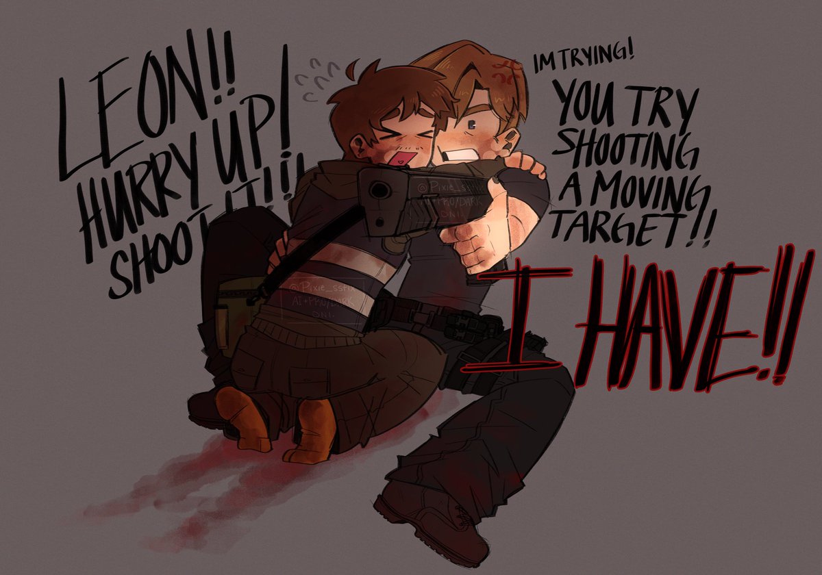 Pixie_sstix's tweet photo. RE9 Leon and his new cat he found on the street screaming and crying 

#ResidentEvil #Bryeon #Leonkennedy https://t.co/VNhPd9F3X9