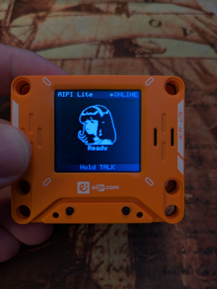 BattGrant's tweet photo. @adolandev @NousResearch Thanks for this! My Hermes and I forked it and got it working on the AIPI Lite. https://t.co/6rX9EE6iND