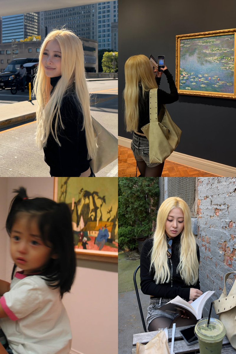 yunjinrs's tweet photo. yunjin talked about her day off going to doja cat’s concert at the same venue le sserafim had a concert, going out with chaewon & finally getting to visit the art institute of chicago, which she didn’t get to do last tour. she also talked about going to almost all museums in dc as a baby 🥹

: i went to see doja unnie's concert yesterday 
: but really 
: unnie is so cool ㅠ 
: seriously 
: i watched it while doing this 
: but what was really amazing 
: was that the day before, she held a concert at the same venue as us
: this place.. us..?? 
: and before the concert, i went to a cafe and had a meal with chaewon unnie 
: before that, i went to an art museum 
: the weather was so nice, so i took a lot of pictures outside too 
: last tour, i was so sad that i couldn't go to the art institute of chicago 
: i'm so happy i was able to visit this year : next up is dc!! 
: dc has good museums too, reeeally many of them 
: when i was a baby, really 
: i went to every single museum i could go to 
: so when i think of dc, i only think of museums 
: ㅋㅋㅋㅋㅋㅋㅋㅋㅋㅋㅋ 
: if i have time this time, i definitely gotta go 
: i really loved the national history museum 
: natural 
: ha 
: i'm definitely going...
