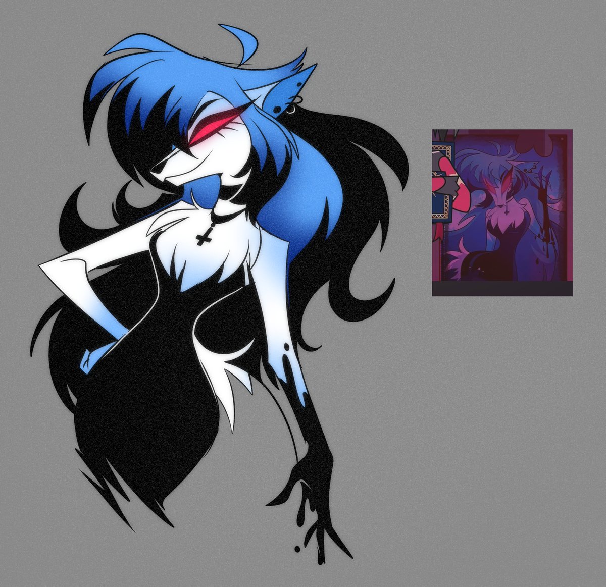 madelezabeth's tweet photo. I drew her as a quick warm up... who is she? Hellhound celebrity? A singer? https://t.co/u4ecdL1IIn