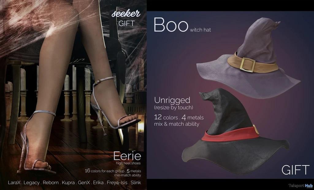 TeleportHub's tweet photo. Eerie High Heels &amp; Boo Witch Hat October 2026 Group Gift by Seeker - Teleport Hub - Second Life Freebies - #secondlife #freebies #slfreebies #teleporthub #slnews

https://t.co/wC1f3xC2n8 https://t.co/E6lrauhKgf