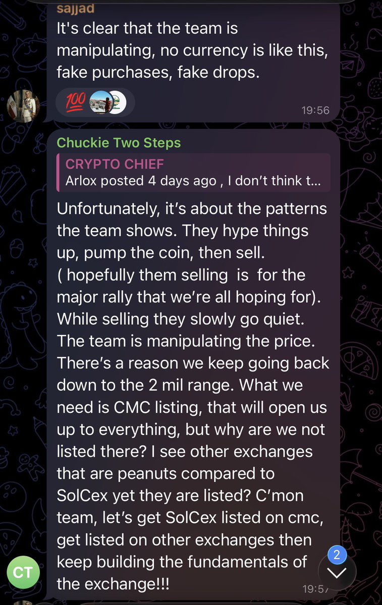 Wetsox81's tweet photo. @SolCex_Exchange $solcex
Buy the dip retards, buy the dip…just a “blessed healthy pullback” 🤡
Just ask @LubekSolCex ; he will give you some goooood advice 🤣☠️
#toldya https://t.co/iZccXGlxbq