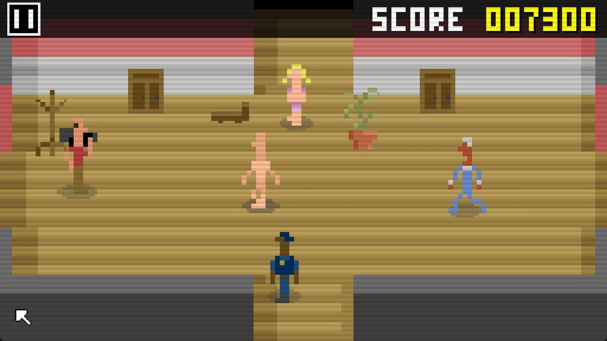 wrongchimp's tweet photo. @BlazeWorksGames #ShowMeSunday A few shots from Creep Takedown — retro graphics, crude humour and a lot of bad decisions.  
https://t.co/HfRdsecXu2 
#indiedev #indiegame #retrogaming https://t.co/lyrevNse2R