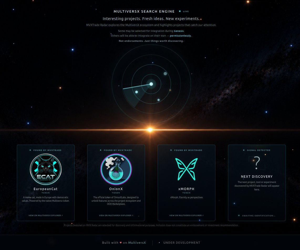 MvXTradeApp's tweet photo. 📡 SIGNAL DETECTED. PROJECT DISCOVERED.
🔎 The MVXTrade Search Engine keeps scanning the @MultiversX ecosystem.
🚀 $xMPH — xMORPH
Limitless Potential. 🦋🌌
Eternity as Perspectives. 💎
Immutable Crypto. Community-Driven. 🌐🌟
Another signal joins the map.
The search continues... 👀
What’s the next signal on @MultiversX? 📡
Drop your project below. 👇
https://t.co/fA1eyK6fsN
elrond-erd-2:native #MultiversX #MVXTrade

@2Egld @OOX_Marketplace @xMorPH_ESDT