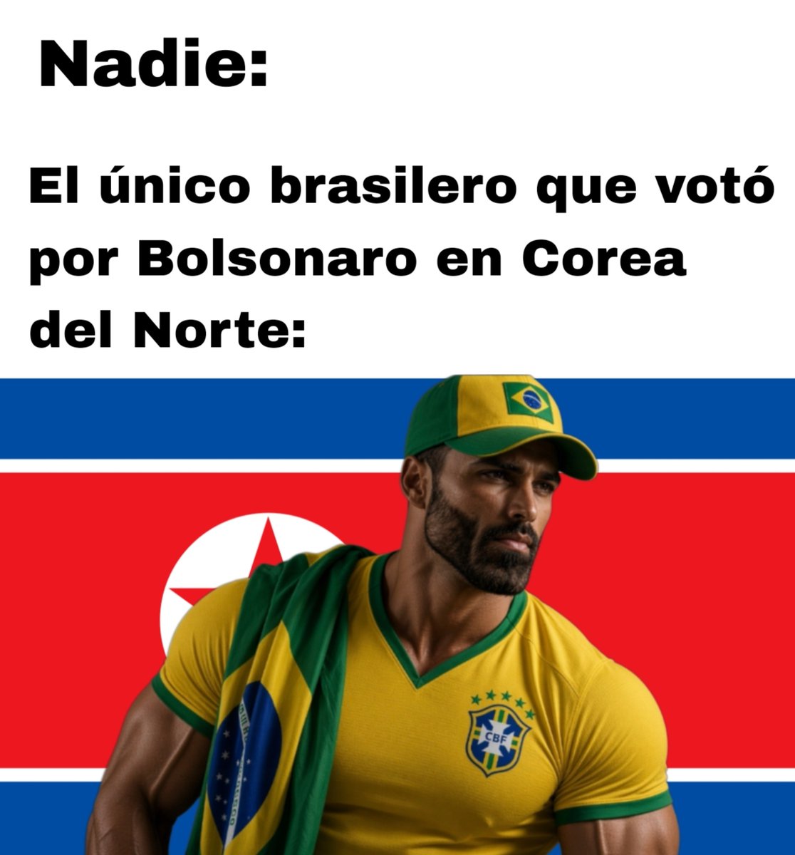 NoVive_Socialis's tweet photo. Hay que tener huevos para votar por Bolsonaro en Corea del Norte https://t.co/5aBHrjzwER
