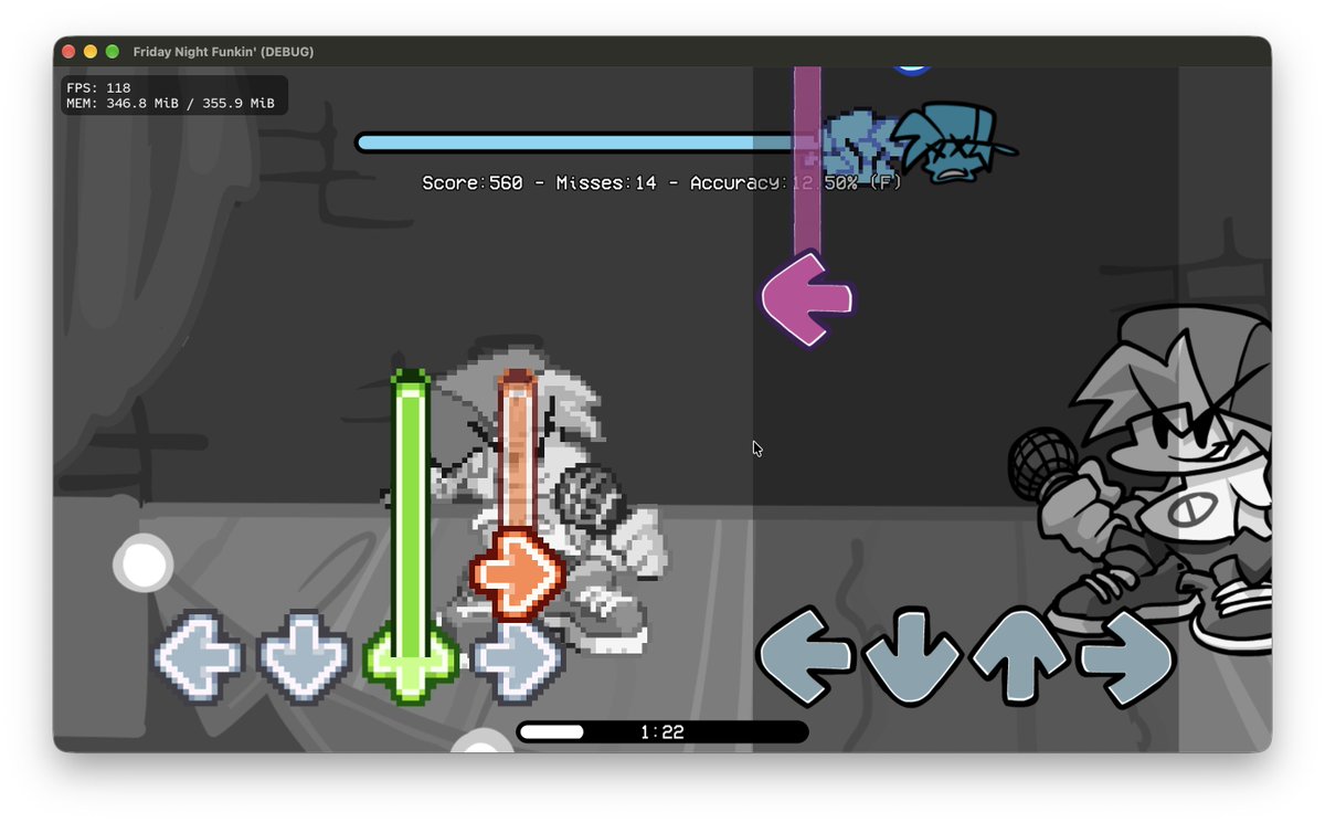 cherrythecool's tweet photo. finally locked in again and finished redoing strumline in funkin godot (again technically)

should be just as functional as before while also making it easier in future to make modifications to strums/notes as well as modcharting maybe https://t.co/hZognP2fmH