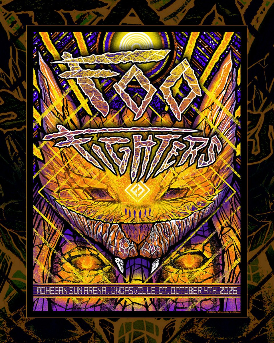 foofighters's tweet photo. TONIGHT: @MoheganSun Arena
🎟️ https://t.co/5cq6KWVcZP

6:30pm   Doors Open
7:30pm  @gougeawayfl 
8:30pm  #FooFighters 

Poster art by Brad Klausen
#FF2026 https://t.co/cDl8FCNbfZ