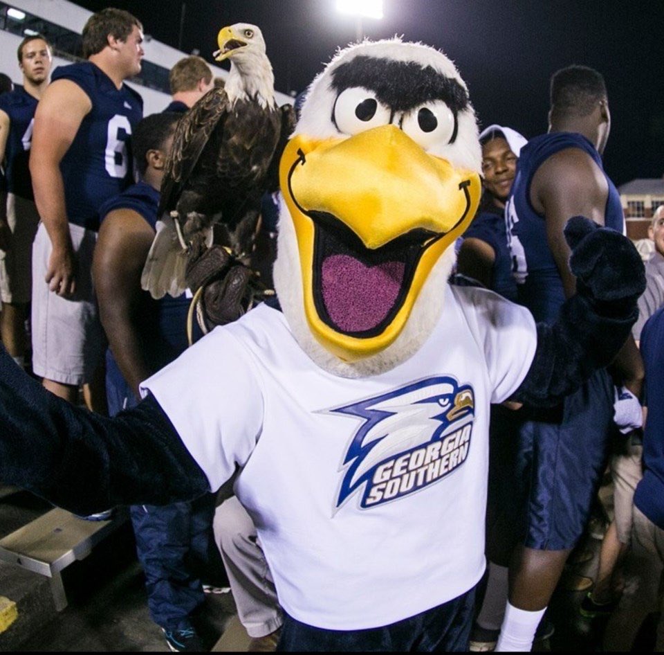 JackKutzz's tweet photo. Georgia Southern hate week = making fun of this ugly bird and his stupid unibrow😂 #GoDukes https://t.co/eTyookruFc
