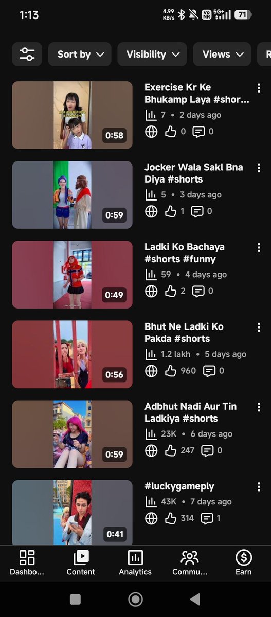 RiteshSingz07's tweet photo. @TeamYouTube 

@TeamYouTube My Shorts reach suddenly dropped. Previous Shorts got 120K, 43K and 23K views, but recent ones got only 58, 4 and 1 views. Could you check if there is any issue with my channel?
Channel: [link] https://t.co/zv0RFYK5hd https://t.co/wUNrckbfMq